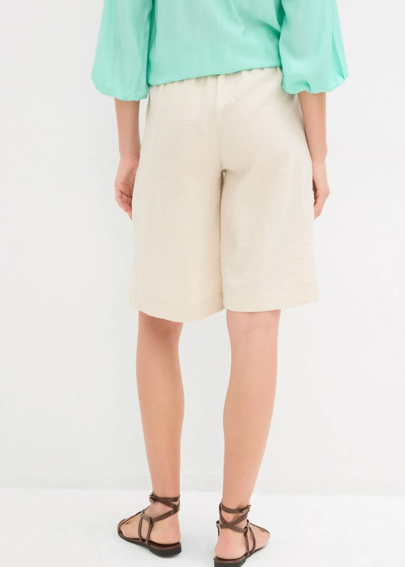 Mujer bonprix bonprix Bermudas de mezcla de viscosa fluida