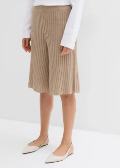 Mujer bonprix bonprix Bermudas de punto de mezcla de viscosa con talle alto