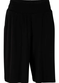bonprix bonprix Shorts|Pantalones>Bermudas de punto de mezcla de viscosa Negro