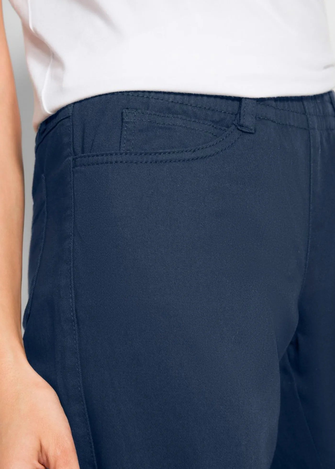 bonprix bonprix Shorts>Bermudas elásticas (2 unidades) azul marino+denim claro