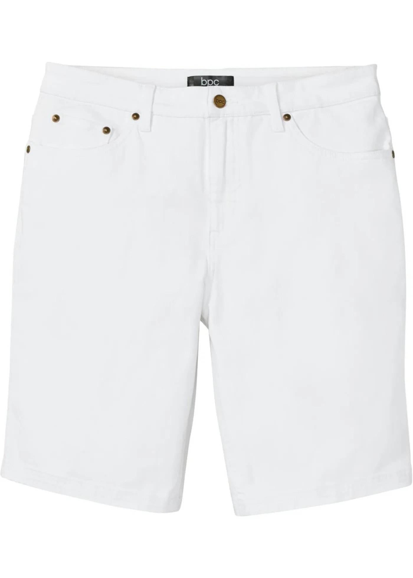 bonprix bonprix Shorts|Básicos En Rebajas>Bermudas elásticas, classic fit Blanco