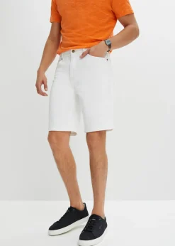 bonprix bonprix Shorts|Básicos En Rebajas>Bermudas elásticas, classic fit Blanco