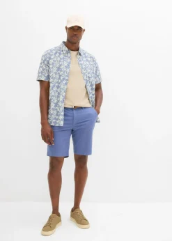 Hombre bonprix bonprix Bermudas elásticas con cinturón y corte regular