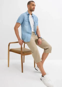 Hombre bonprix bonprix Bermudas largas de algodón puro con corte regular