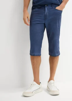 bonprix bonprix Shorts|Pantalones>Bermudas largas elásticas con aspecto lavado, regular fit índigo