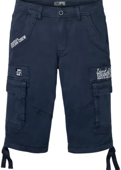 Hombre bonprix bonprix Bermudas largas elásticas, con bolsillos cargo, regular fit
