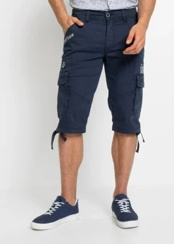 Hombre bonprix bonprix Bermudas largas elásticas, con bolsillos cargo, regular fit
