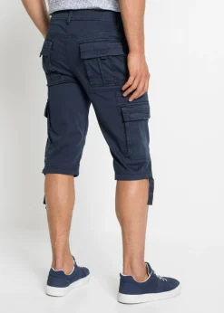 Hombre bonprix bonprix Bermudas largas elásticas, con bolsillos cargo, regular fit