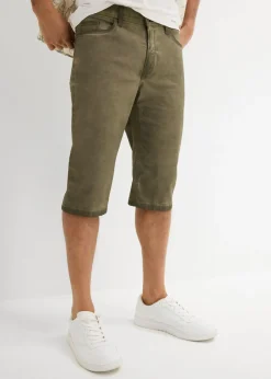 Hombre bonprix bonprix Bermudas largas elásticas con aspecto lavado, regular fit