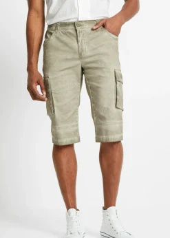 Hombre bonprix bonprix Bermudas largas y elásticas, tipo cargo, con corte cómodo, regular fit