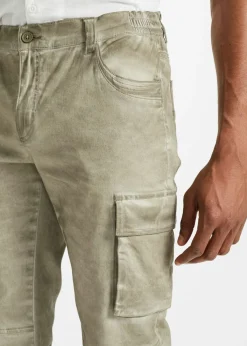 Hombre bonprix bonprix Bermudas largas y elásticas, tipo cargo, con corte cómodo, regular fit