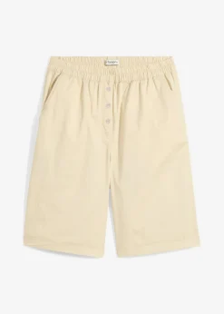 bonprix bonprix Shorts|Pantalones>Bermudas papertouch de mezcla de algodón Arena claro