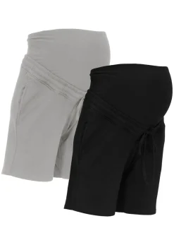 Mujer bonprix bonprix Bermudas premamá de tejido de sudadera (2 unidades)