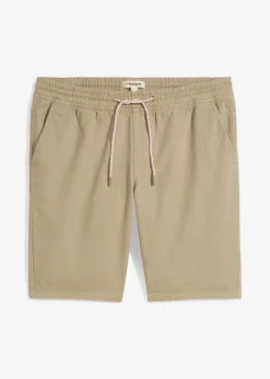 bonprix bonprix Shorts|Pantalones>Bermudas sin cierre de algodón puro con corte regular Caqui nuevo