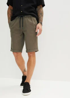 Hombre bonprix bonprix Bermudas sin cierre de algodón puro con corte regular