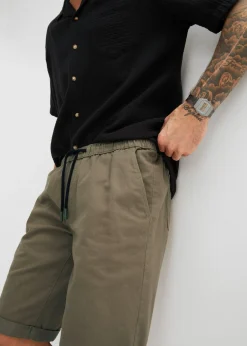Hombre bonprix bonprix Bermudas sin cierre de algodón puro con corte regular