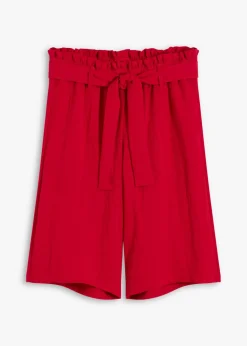bonprix bonprix Shorts|Pantalones>Bermudas sin cierre de mezcla de viscosa fluida rojo intenso