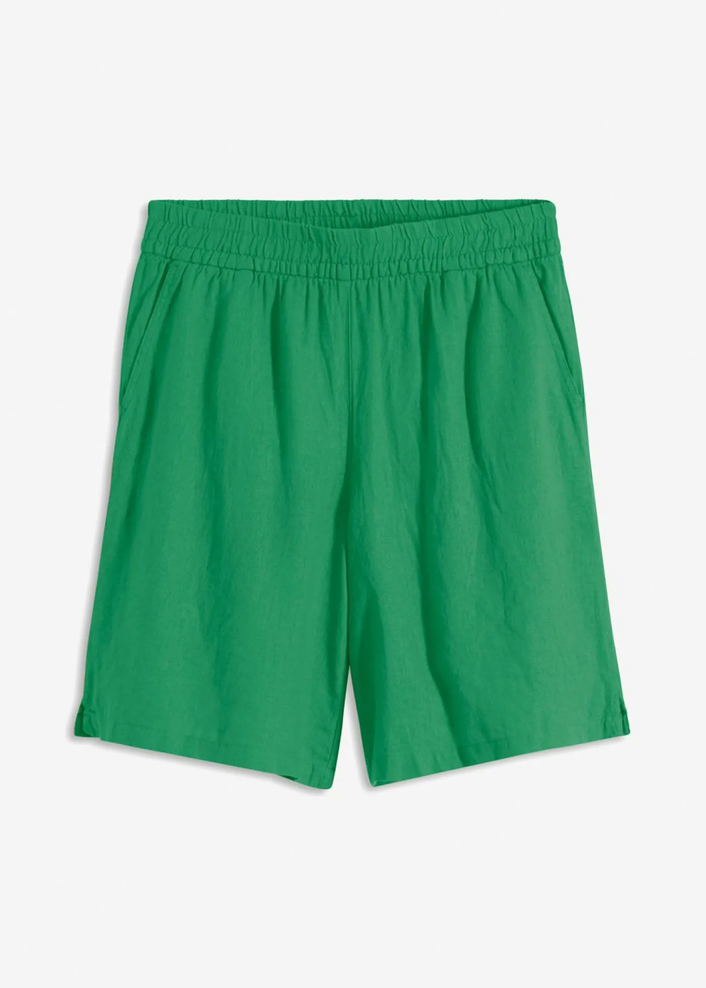 bonprix bonprix Shorts|Pantalones>Bermudas sin cierre de mezcla de lino vaporoso Verde ópalo