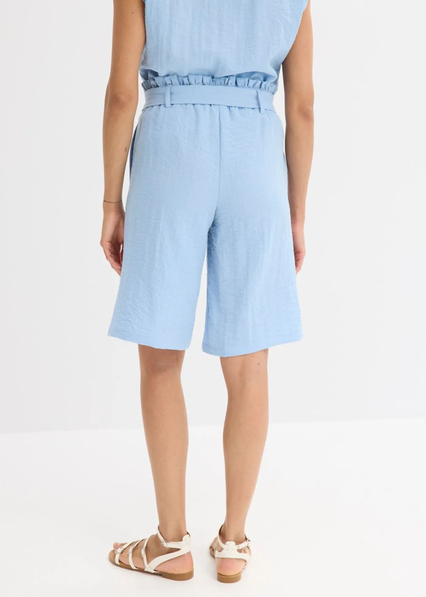 Mujer bonprix bonprix Bermudas sin cierre de mezcla de viscosa fluida