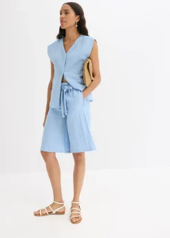 Mujer bonprix bonprix Bermudas sin cierre de mezcla de viscosa fluida