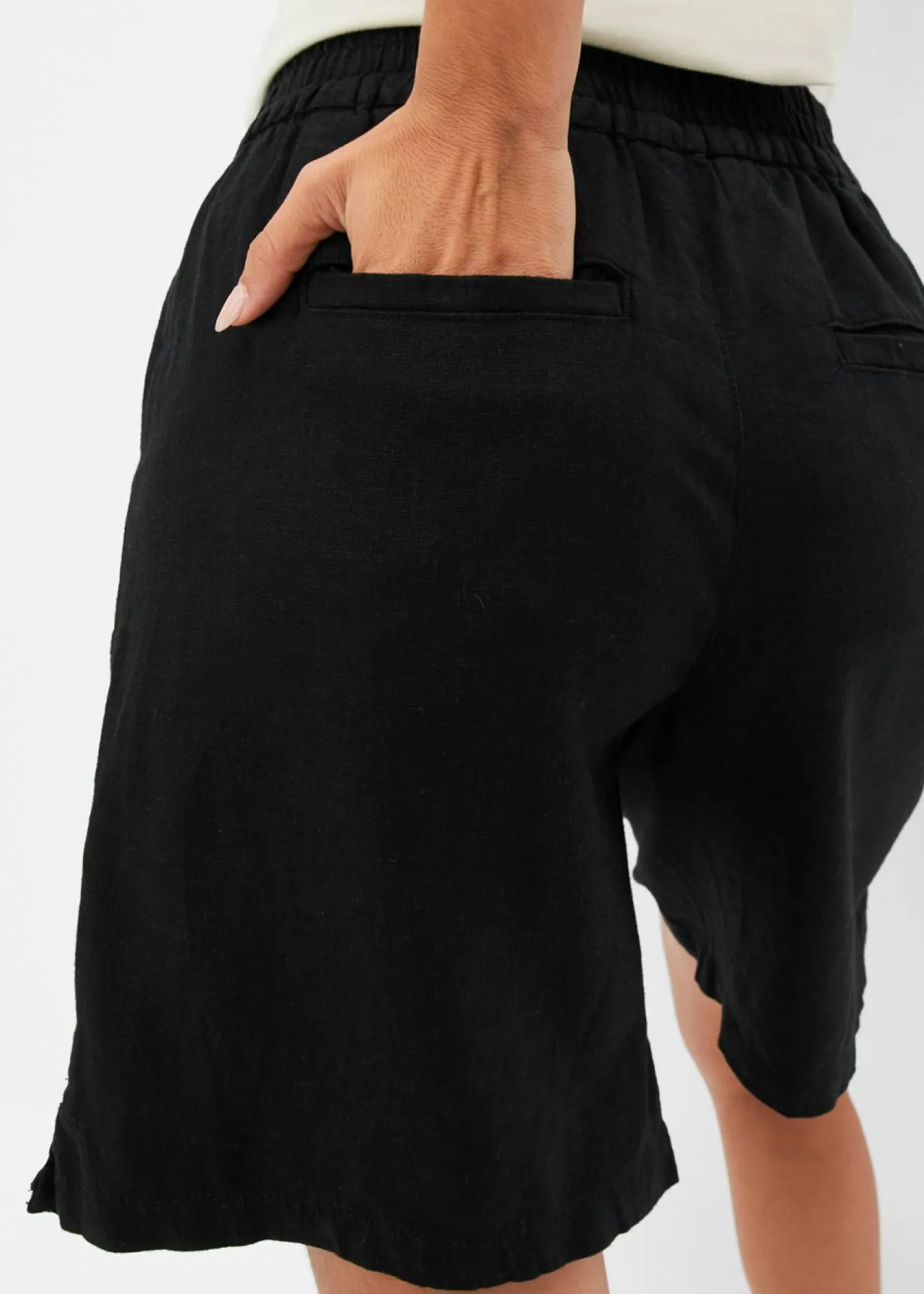 Mujer bonprix bonprix Bermudas sin cierre de mezcla de lino vaporoso