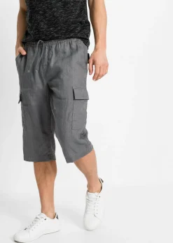 Hombre bonprix bonprix Bermudas tipo cargo con lino y corte regular