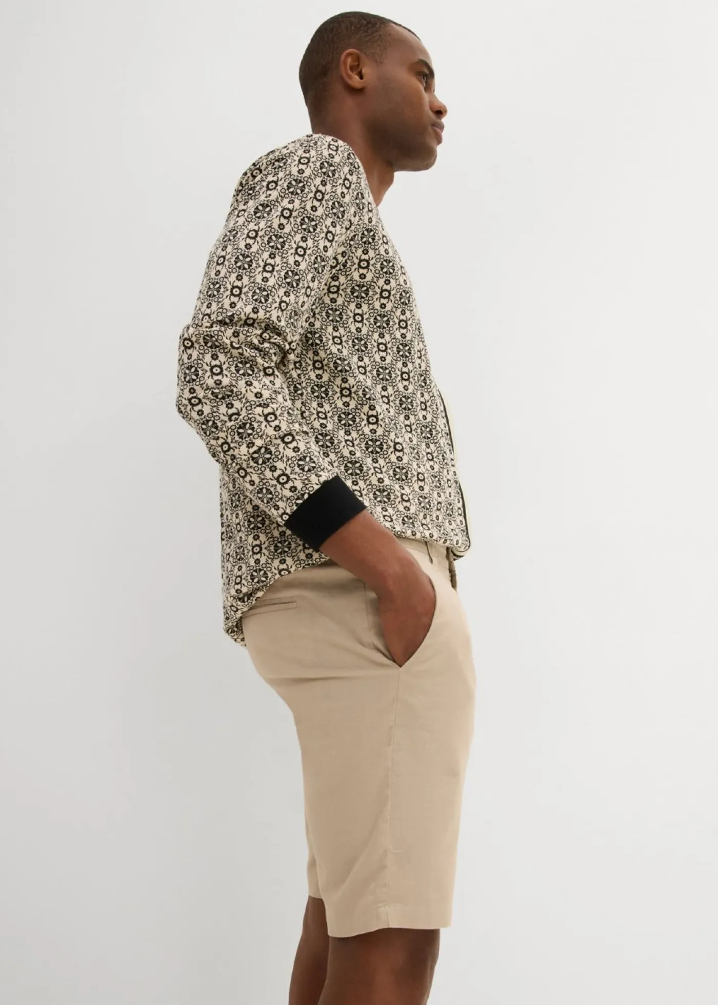 Hombre bonprix bonprix Bermudas tipo chino con lino y corte regular