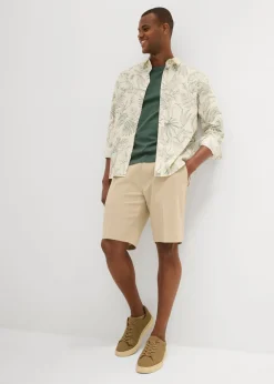 Hombre bonprix bonprix Bermudas tipo chino con pinzas y corte recto