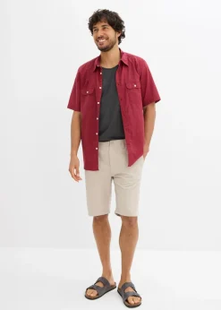 Hombre bonprix bonprix Bermudas tipo chino de algodón puro con corte recto