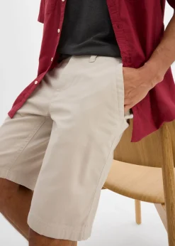 Hombre bonprix bonprix Bermudas tipo chino de algodón puro con corte recto