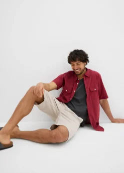 Hombre bonprix bonprix Bermudas tipo chino de algodón puro con corte recto