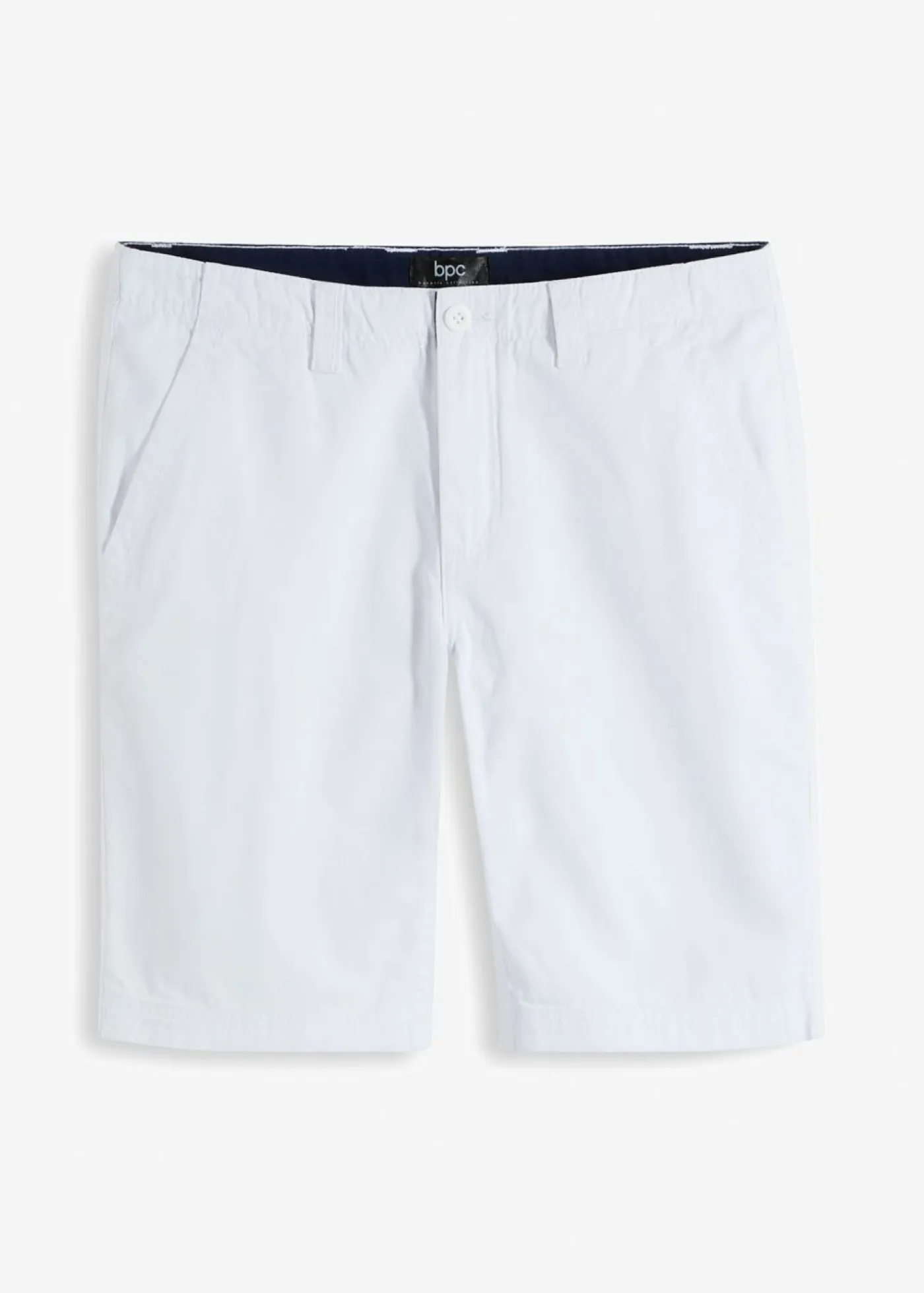 bonprix bonprix Shorts|Básicos En Rebajas>Bermudas tipo chino de algodón puro con corte recto Blanco