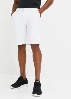 bonprix bonprix Shorts|Básicos En Rebajas>Bermudas tipo chino de algodón puro con corte recto Blanco