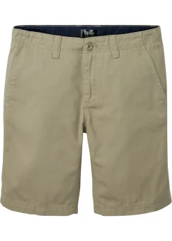bonprix bonprix Shorts|Básicos En Rebajas>Bermudas tipo chino de algodón puro con corte recto Caqui nuevo