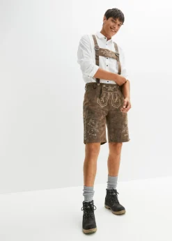 Hombre bonprix bonprix Bermudas tradicionales de piel sintética