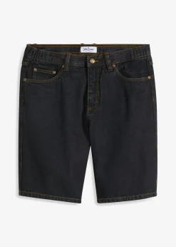 bonprix bonprix Shorts|Vaqueros>Bermudas vaqueras con cintura elástica, classic fit denim negro