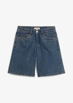 bonprix bonprix Shorts|Vaqueros>Bermudas vaqueras de talle medio azul piedra-beige nuevo usado