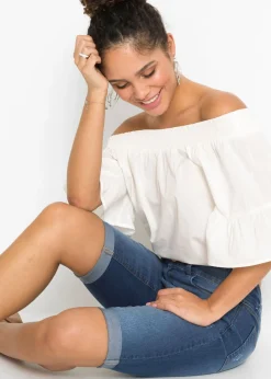 Mujer bonprix bonprix Bermudas vaqueras de talle medio