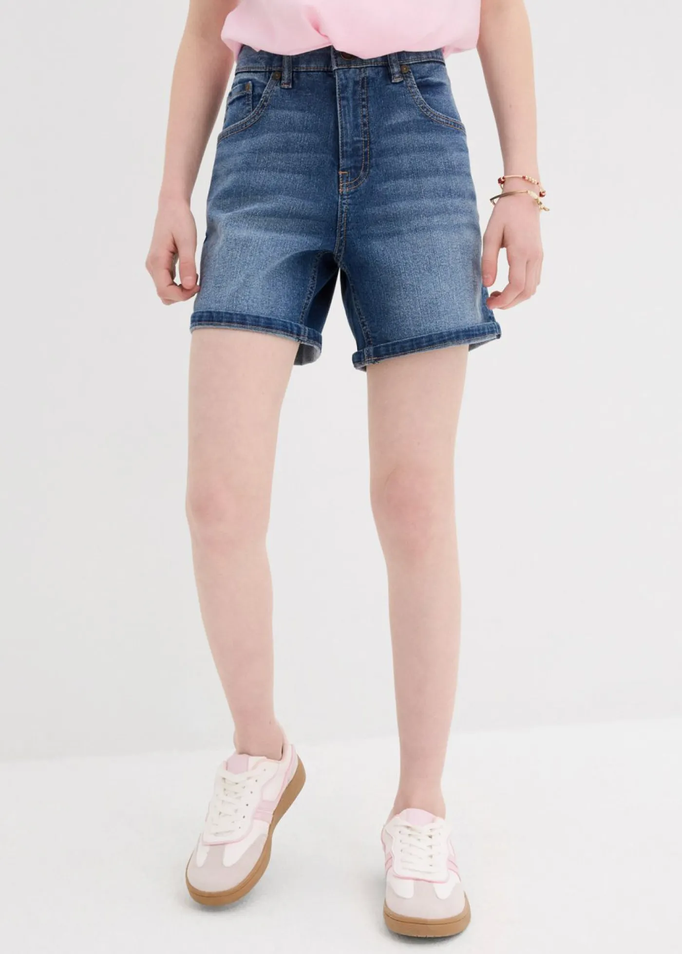 Niños bonprix bonprix Bermudas vaqueras de talle medio