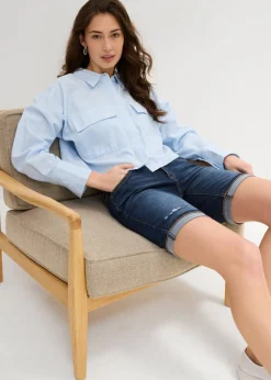 Mujer bonprix bonprix Bermudas vaqueras de talle medio