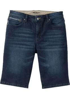 bonprix bonprix Shorts|Vaqueros>Bermudas vaqueras elásticas, slim fit denim oscuro