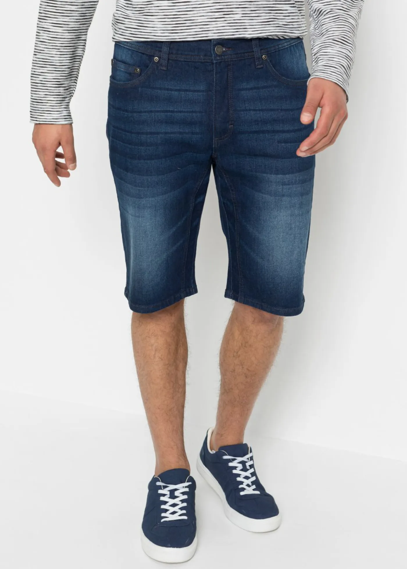 bonprix bonprix Shorts|Vaqueros>Bermudas vaqueras elásticas con entrepierna reforzada y corte regular Denim