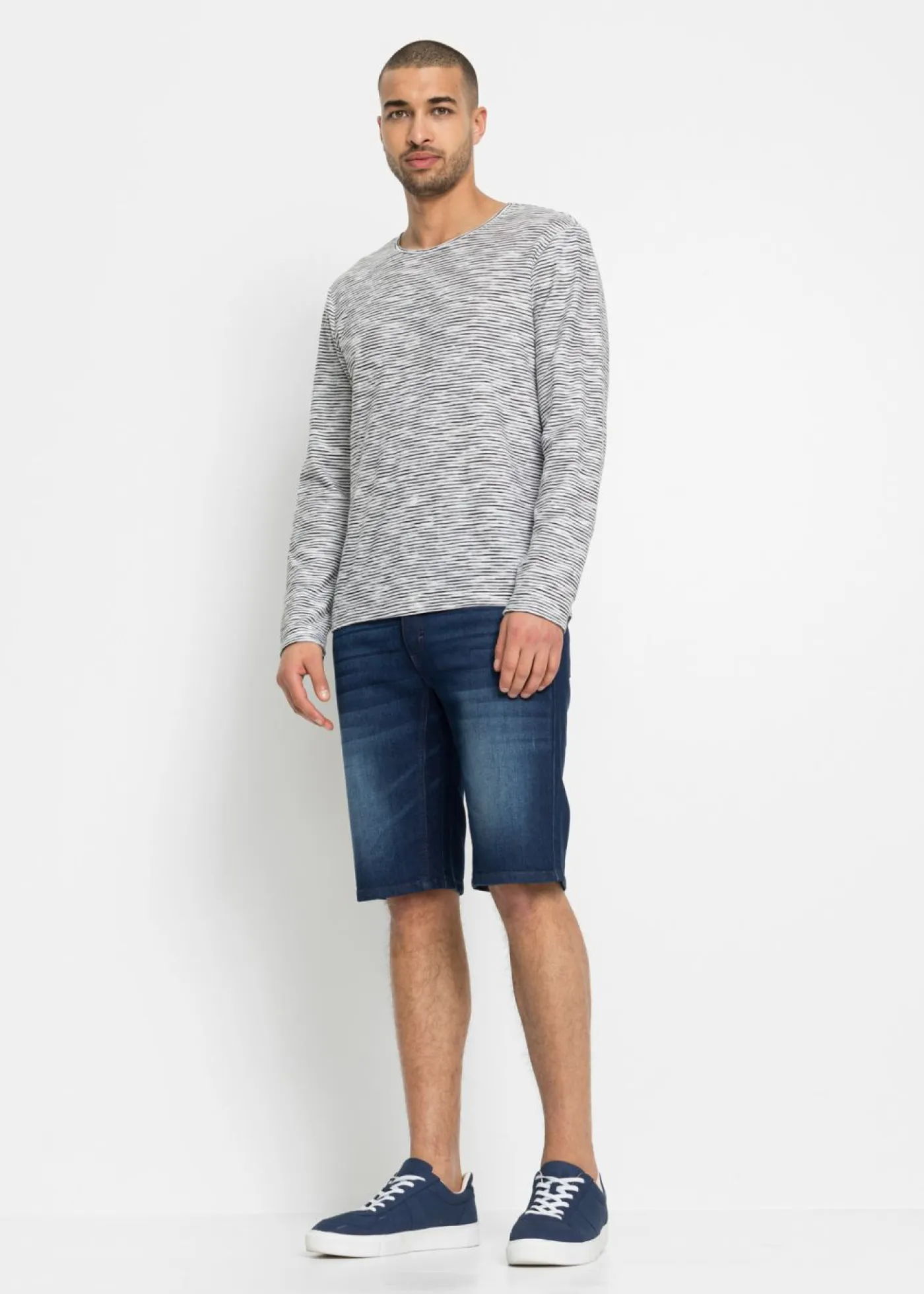 bonprix bonprix Shorts|Vaqueros>Bermudas vaqueras elásticas con entrepierna reforzada y corte regular Denim