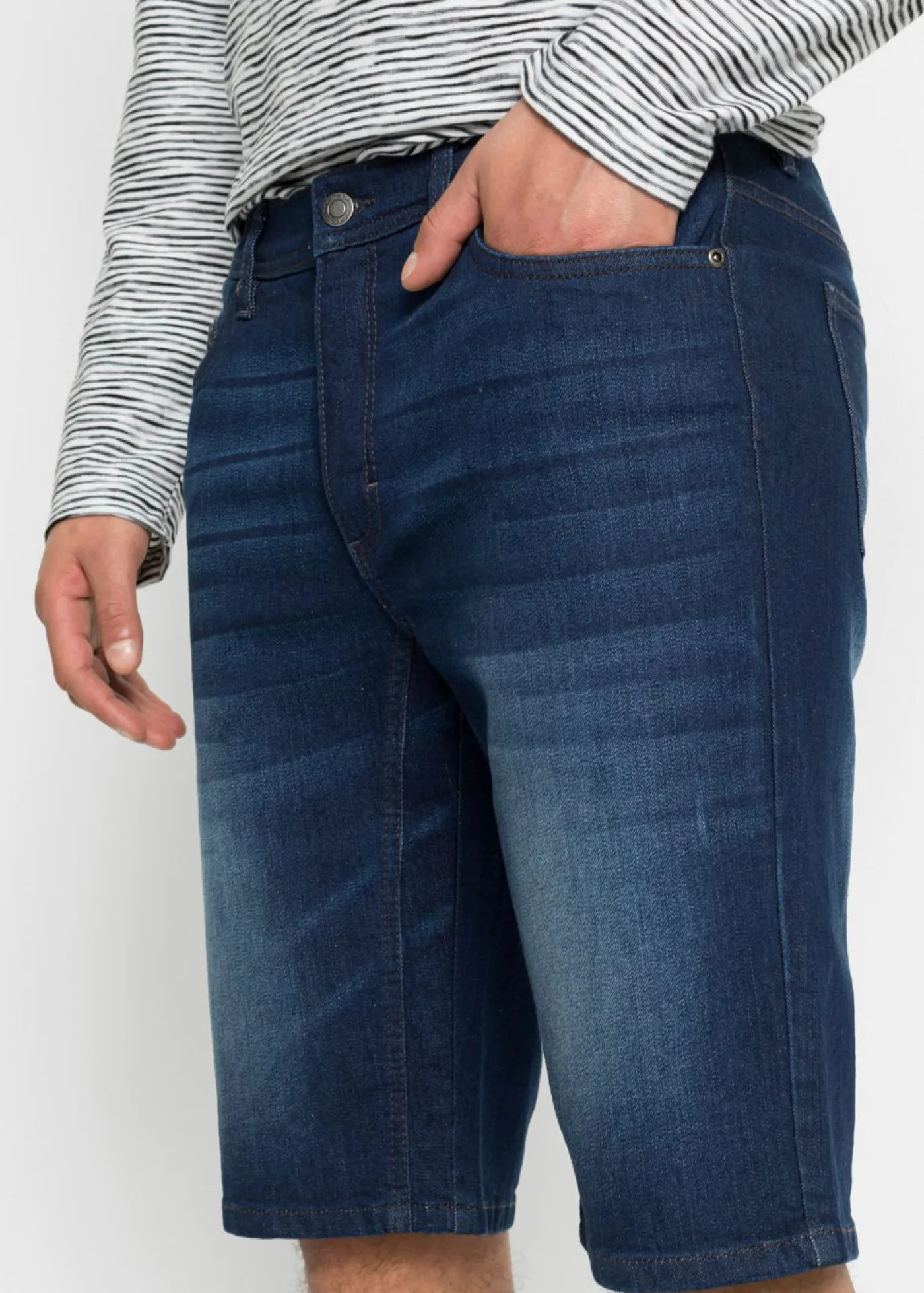 bonprix bonprix Shorts|Vaqueros>Bermudas vaqueras elásticas con entrepierna reforzada y corte regular Denim
