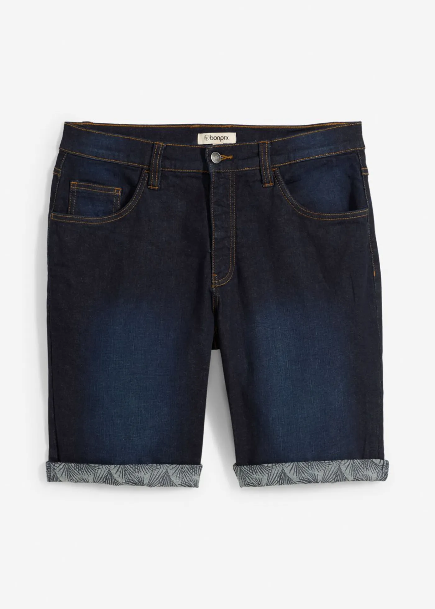 bonprix bonprix Shorts|Vaqueros>Bermudas vaqueras elásticas con corte regular denim oscuro