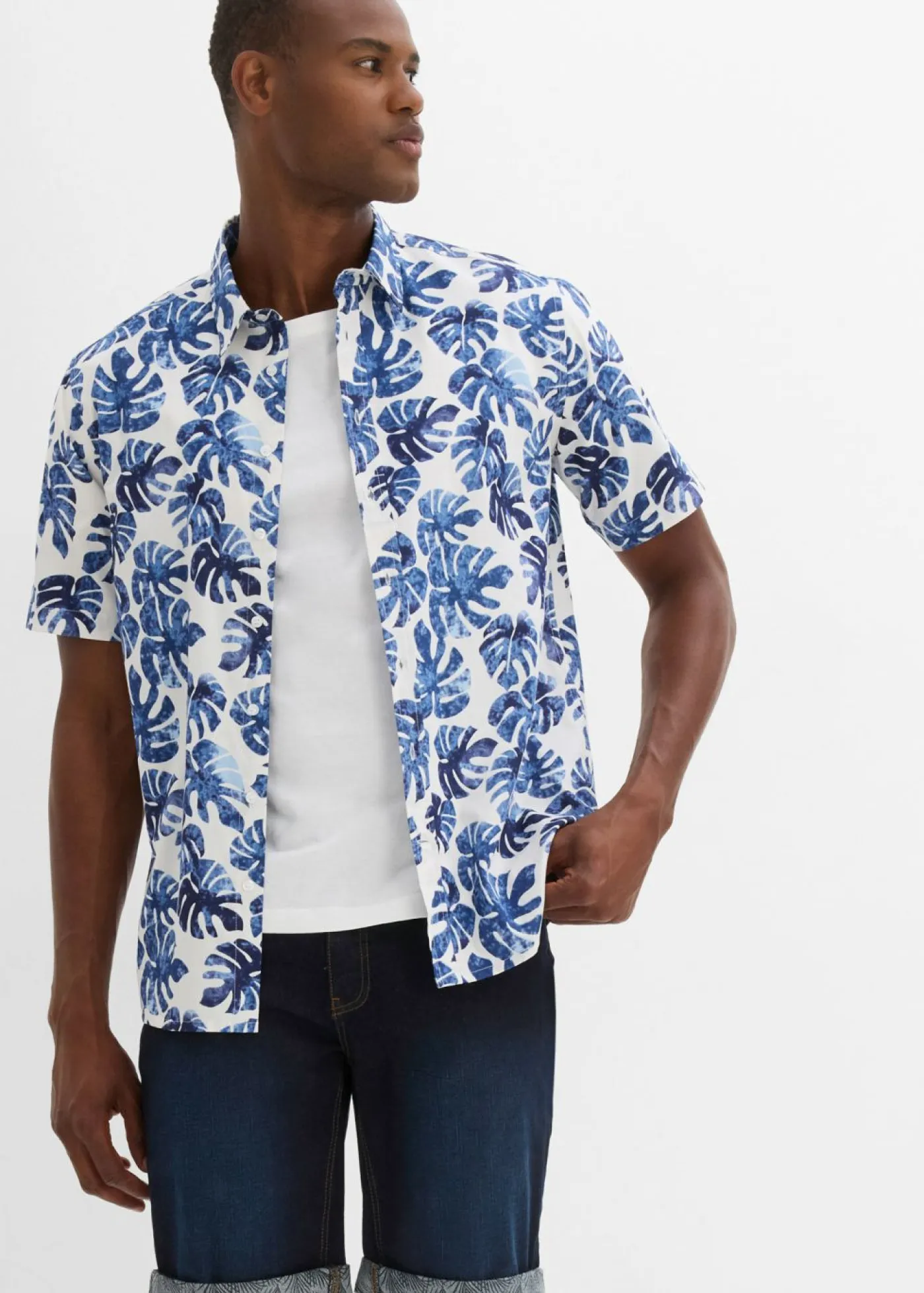 bonprix bonprix Shorts|Vaqueros>Bermudas vaqueras elásticas con corte regular denim oscuro