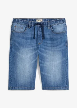 bonprix bonprix Shorts|Vaqueros>Bermudas vaqueras largas tipo chándal con corte regular Azul piedra