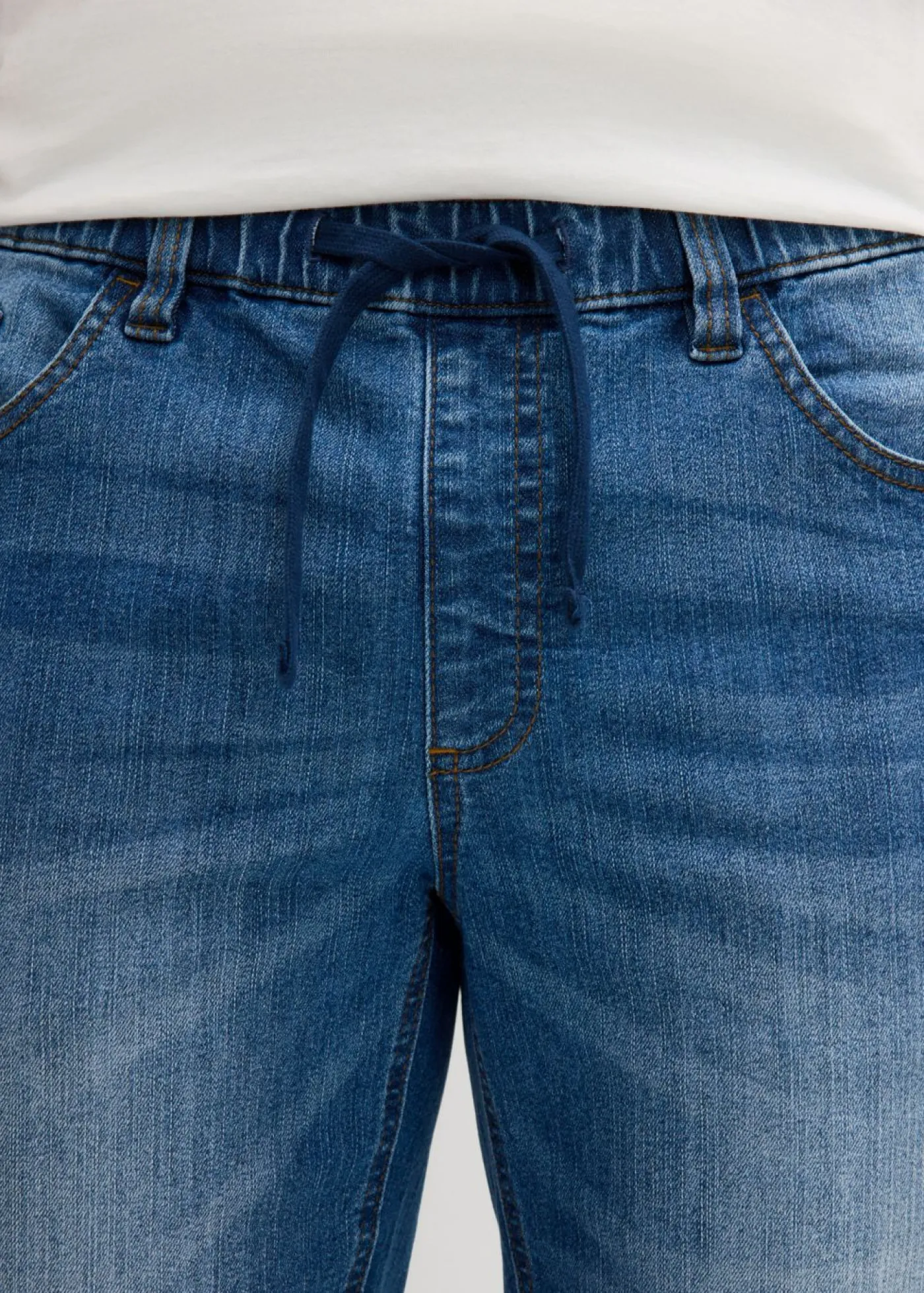 bonprix bonprix Shorts|Vaqueros>Bermudas vaqueras largas tipo chándal con corte regular Azul piedra