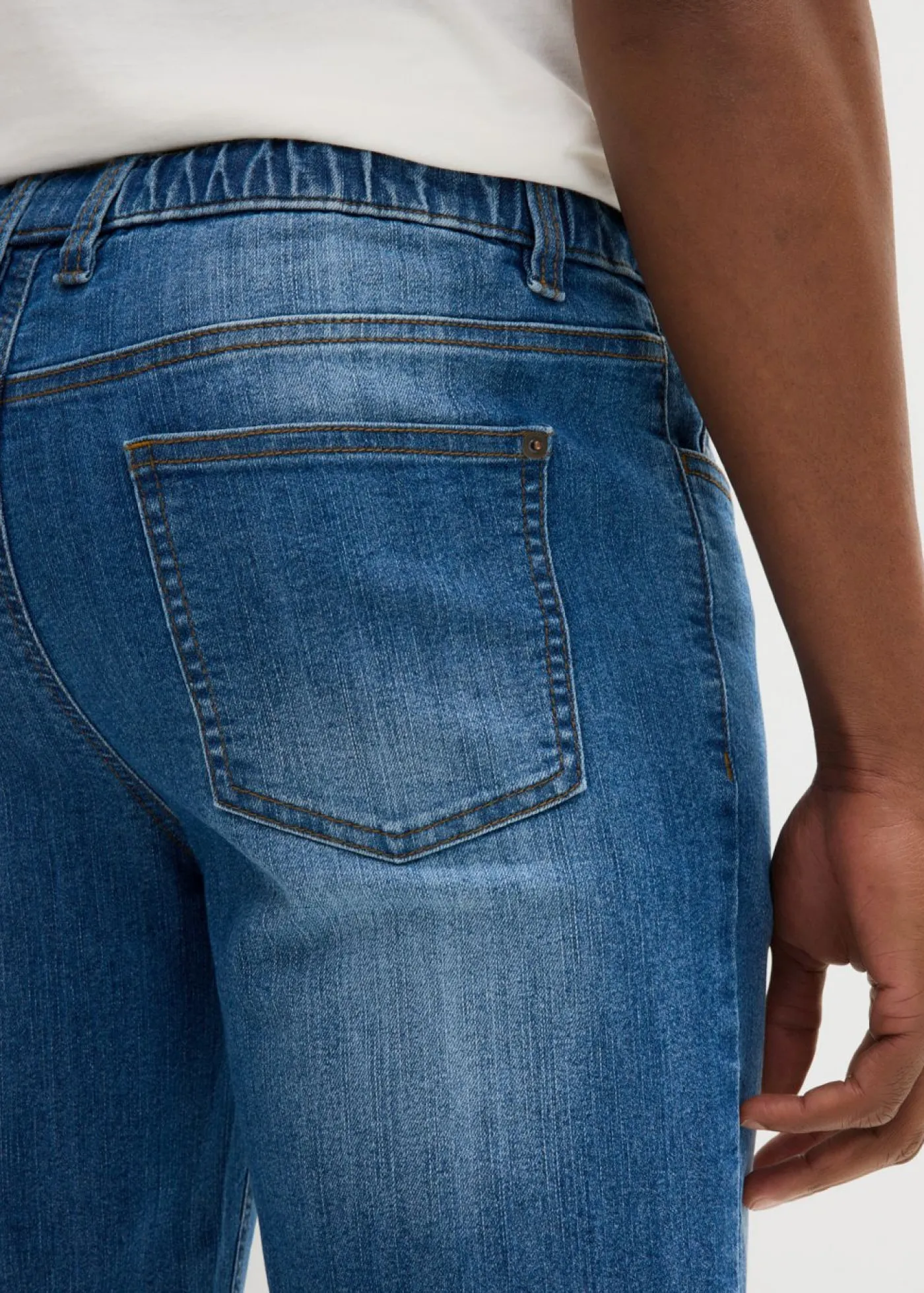 bonprix bonprix Shorts|Vaqueros>Bermudas vaqueras largas tipo chándal con corte regular Azul piedra