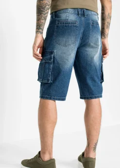 Hombre bonprix bonprix Bermudas vaqueras largas, cargo, relaxed fit